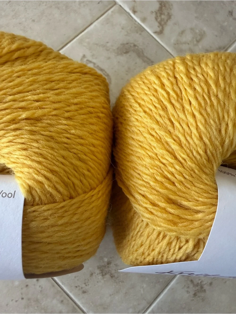 Knit Picks Palette Fingering Weight Yarn - Yellow - Semolina - 2 Balls