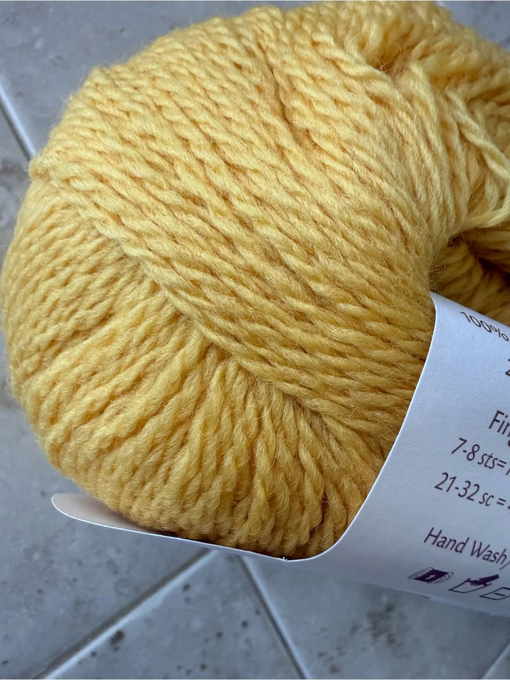 Knit Picks Palette Fingering Weight Yarn - Yellow - Semolina - 2 Balls