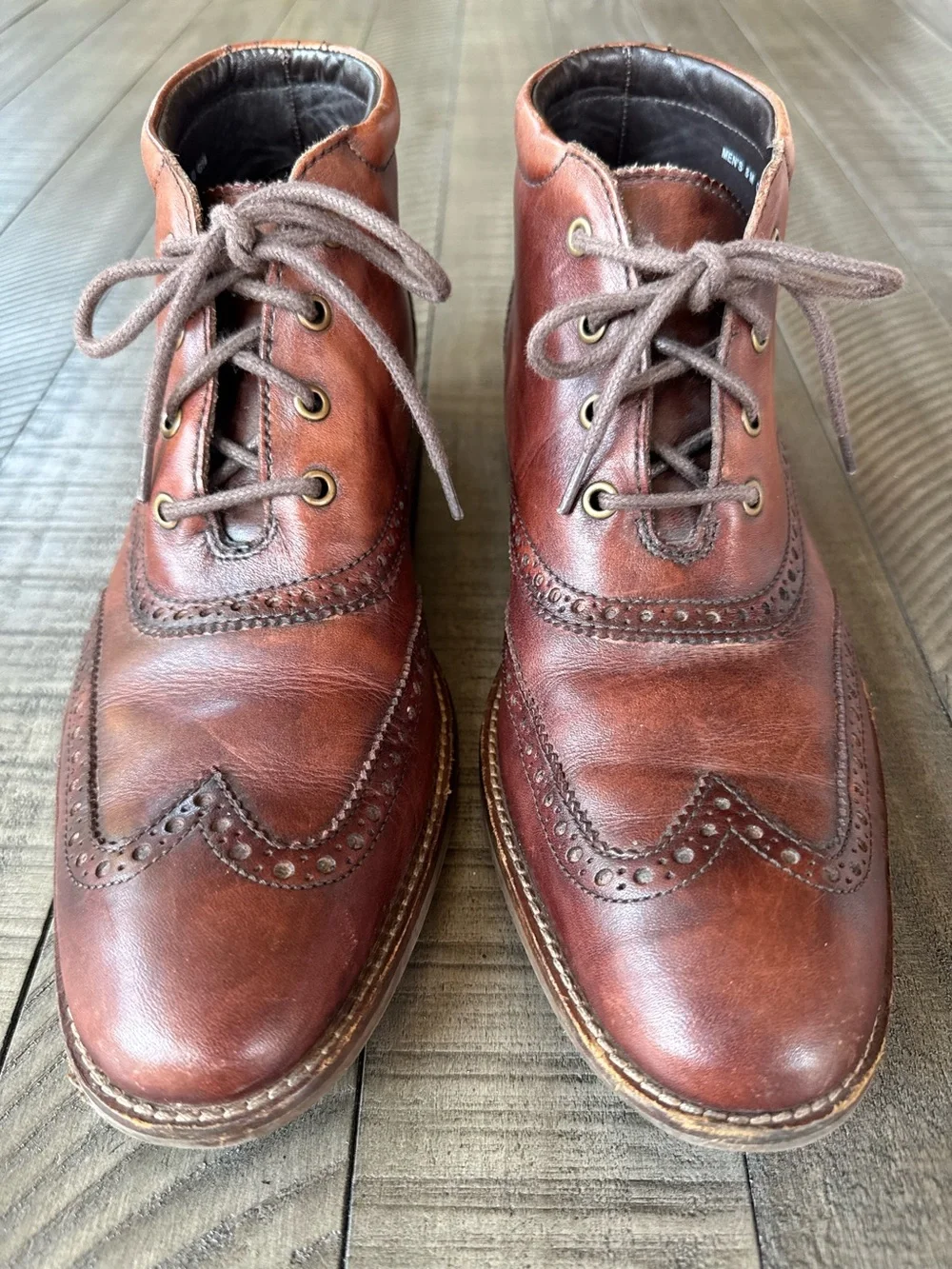 Cole Haan Liam Chukka Wingtip ll Wingtip Leather Ankle Boots Men's Size 8