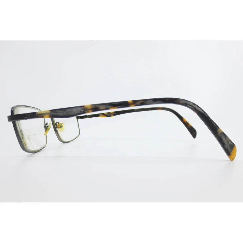 Adolfo Patriot Gun Eyeglasses Rectangular Gunmetal Tortoise Frame 55-18-140
