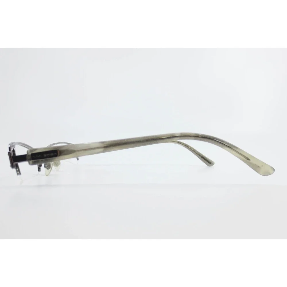 Via Spiga Gia 500 Eyeglasses Grey Marbled Semi Rimless Rectangular Frames