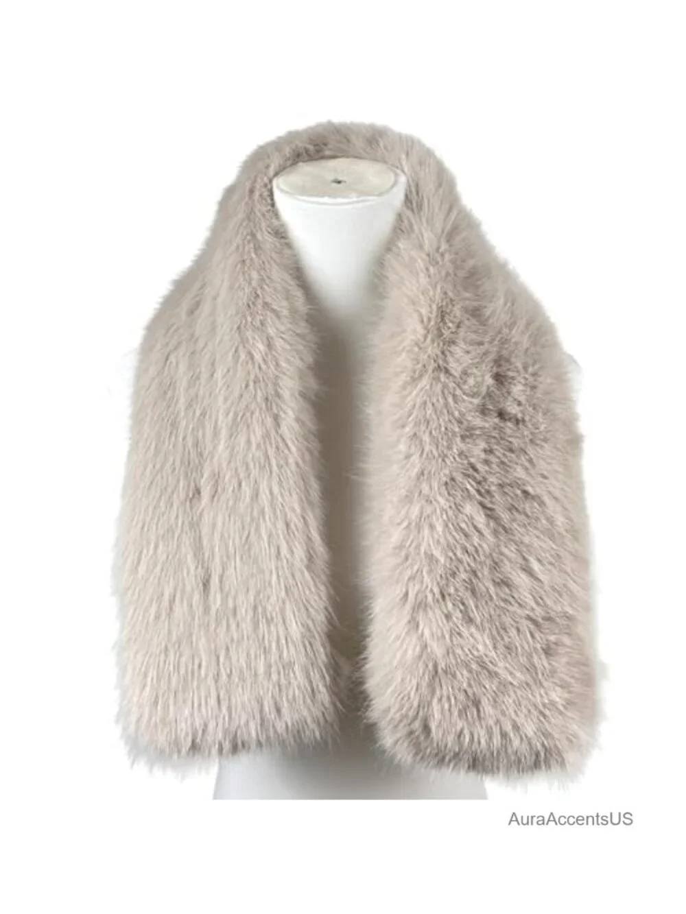 Faux Fur Neck Warmer Scarf for Women Fluffy Winter Wrap