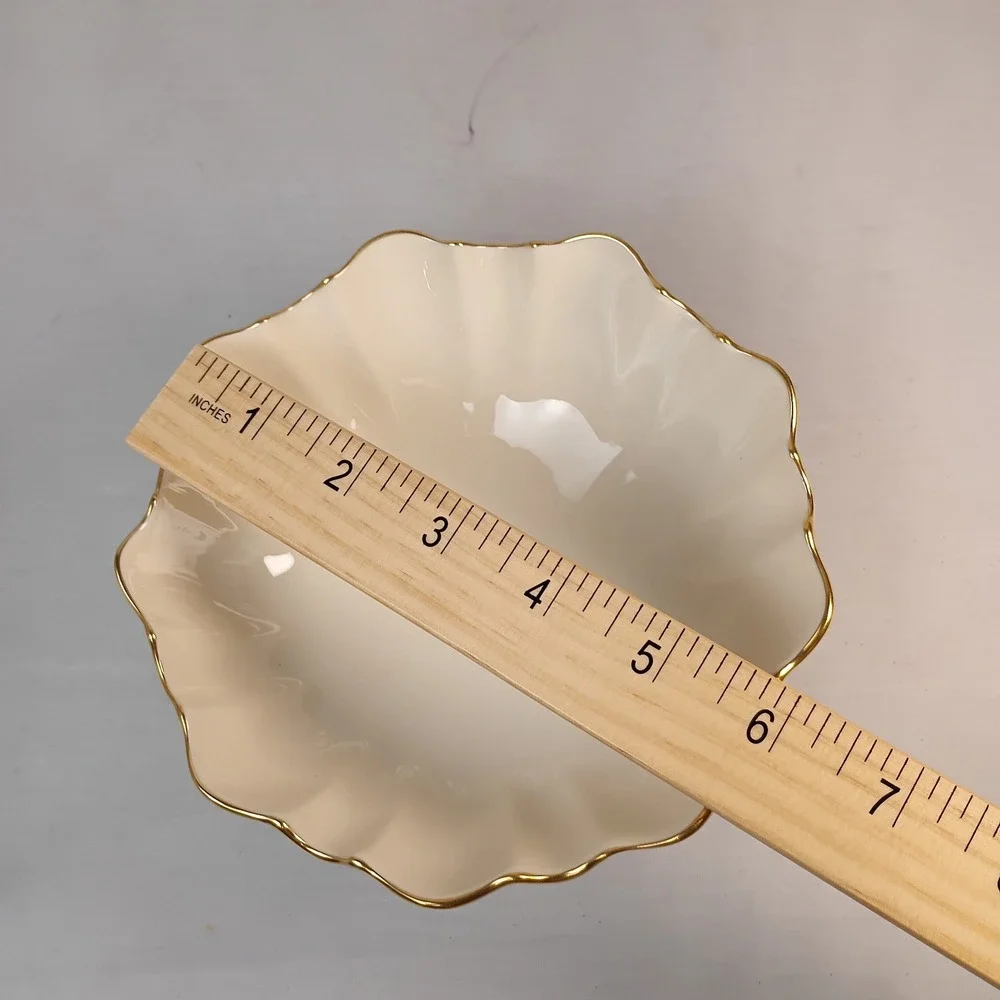 Vintage Original LENOX  Bon Bon Bowl; Sculpted Symphony Pattern Gold Trim