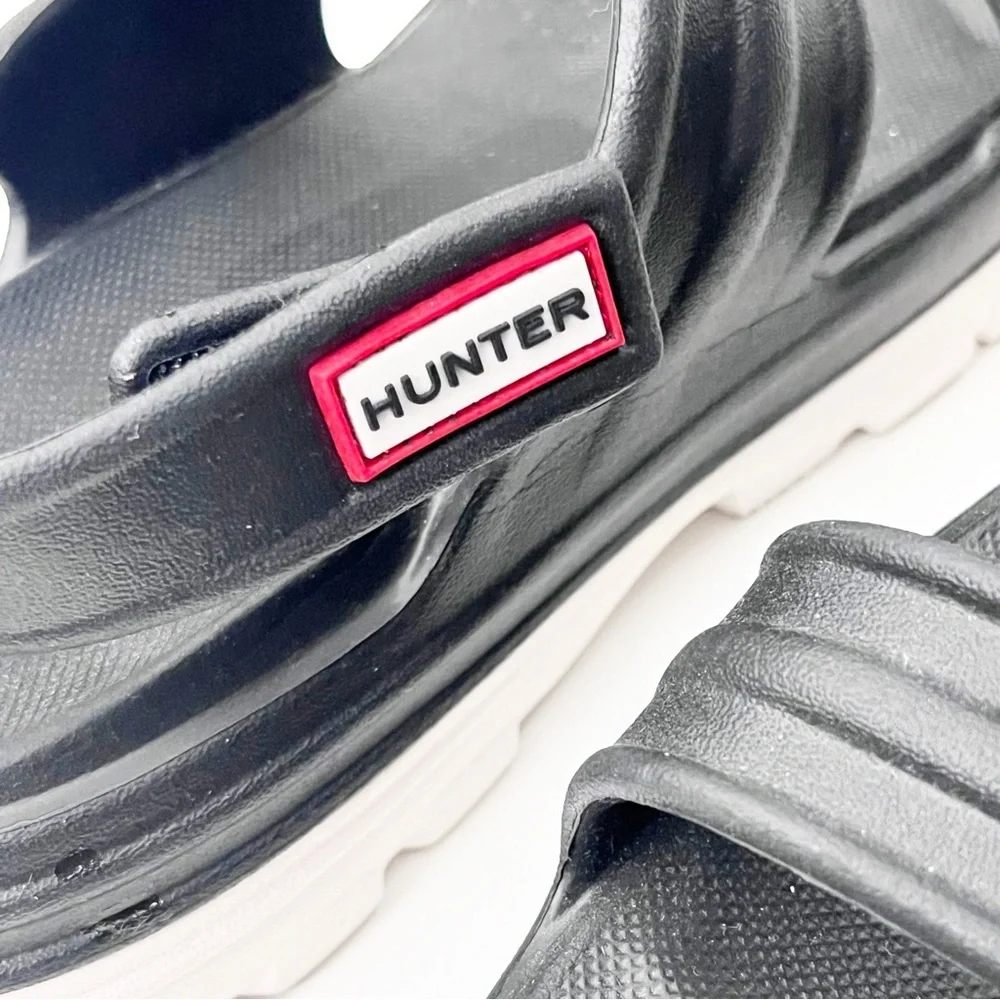 HUNTER Bloom Algae Foam Black Adjustable Straps Sandals Women’s 7 Beach Hiking