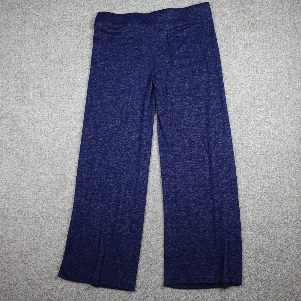 Boxercraft Alaska Lounge Pants Womens 2XL Navy Blue Heathered Wide Leg Pajamas