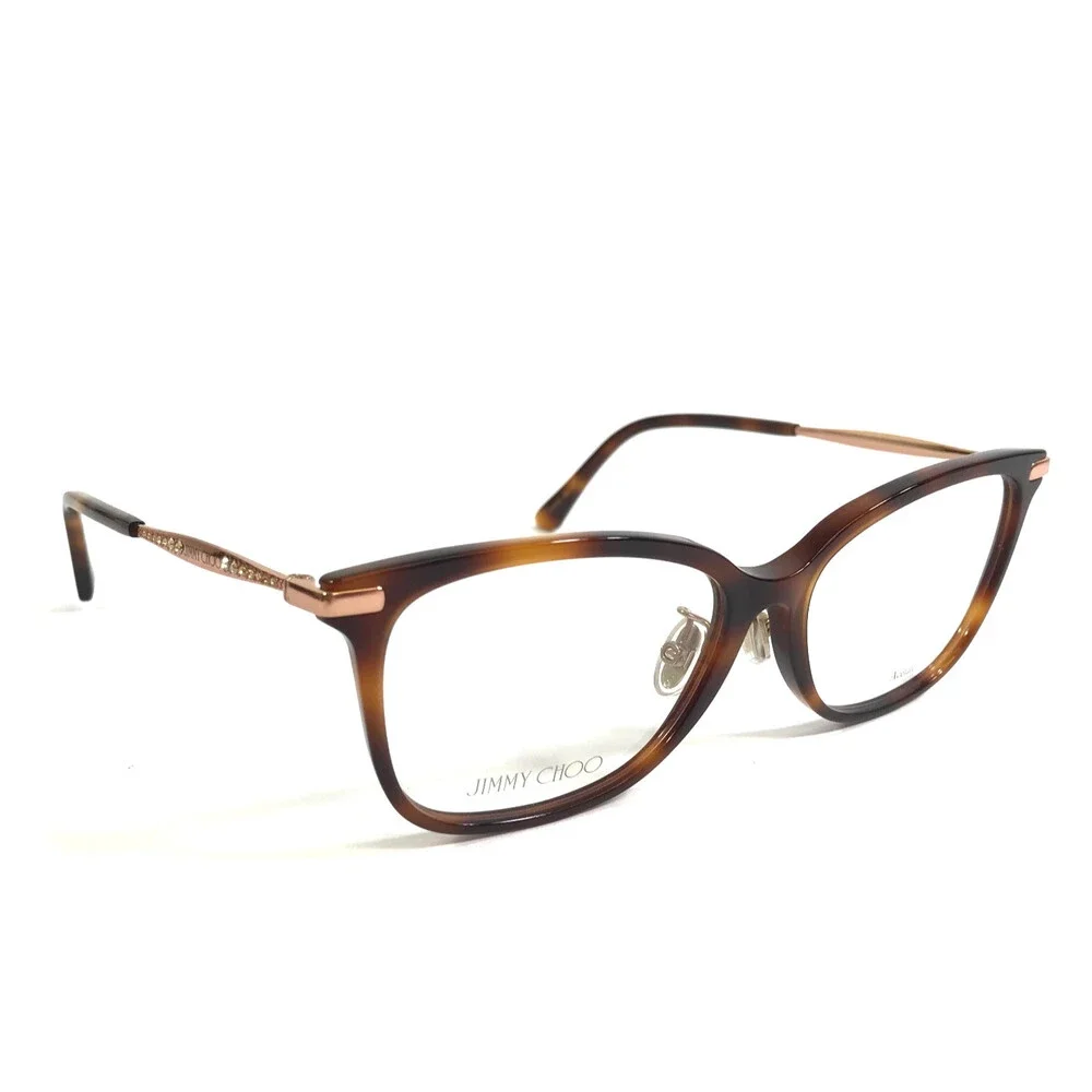 Jimmy Choo Eyeglasses Frames JC307/F 06J Tortoise Rose Gold Crystals 52-17-145