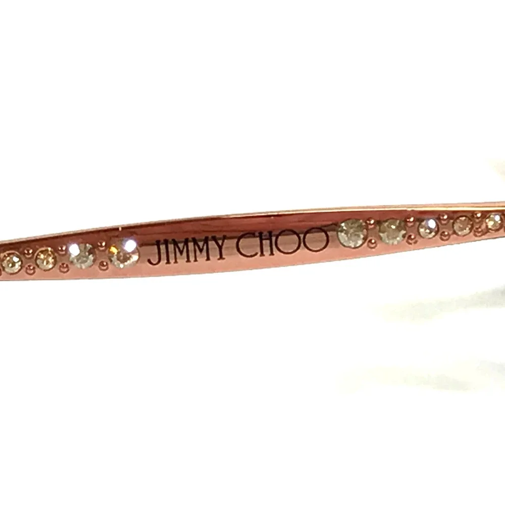 Jimmy Choo Eyeglasses Frames JC307/F 06J Tortoise Rose Gold Crystals 52-17-145