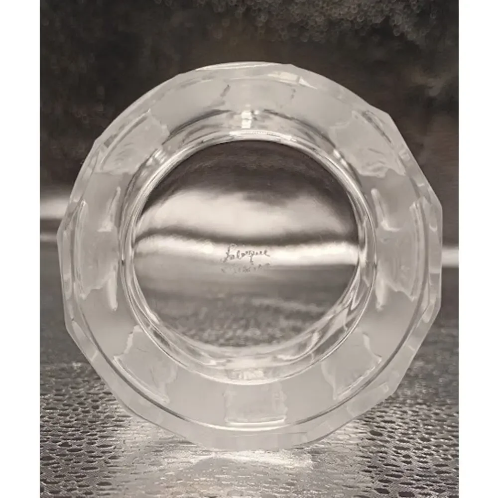 Vintage Lalique Femmes Antiques France Crystal Whiskey Tumbler Glass Signed