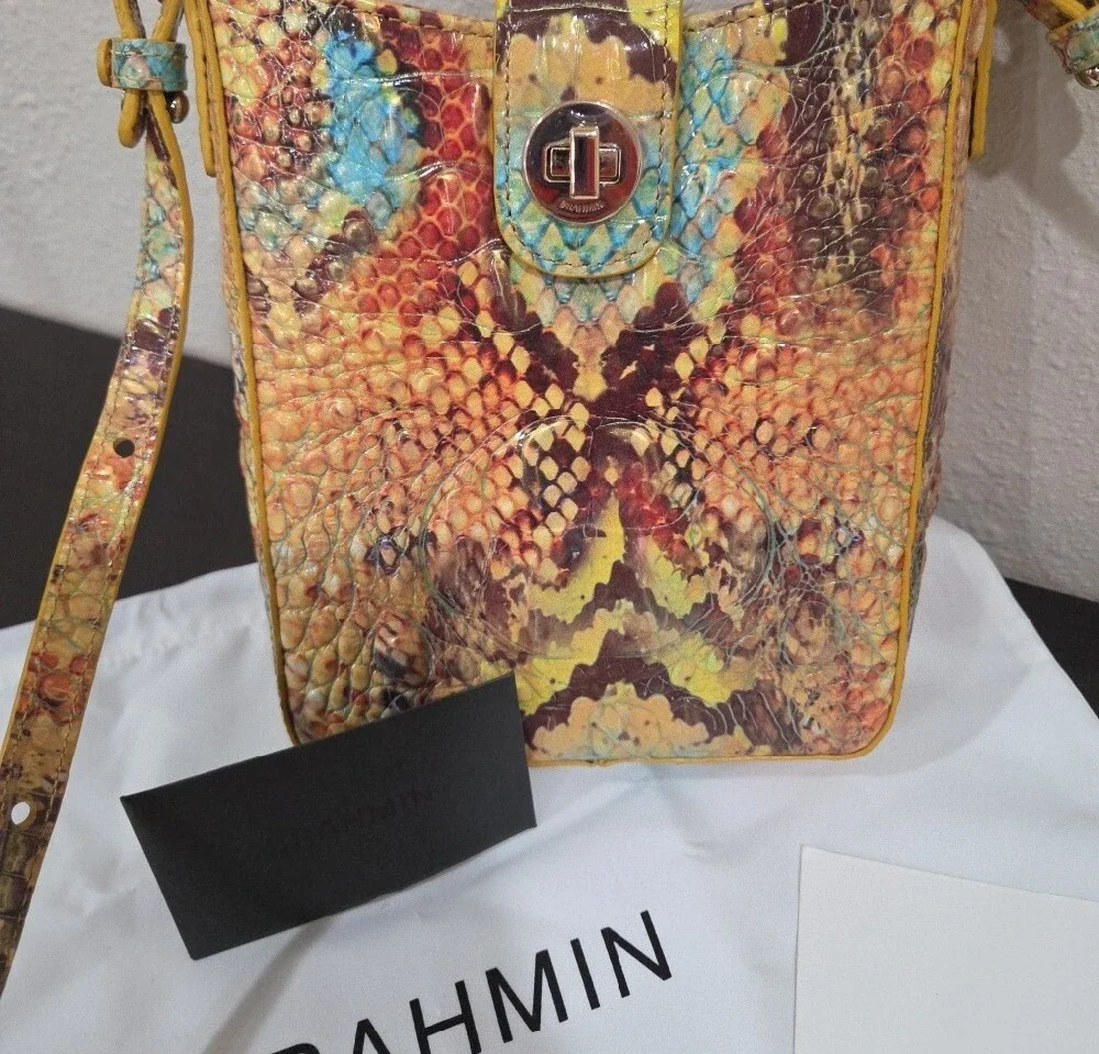 Brahmin colorful embossed