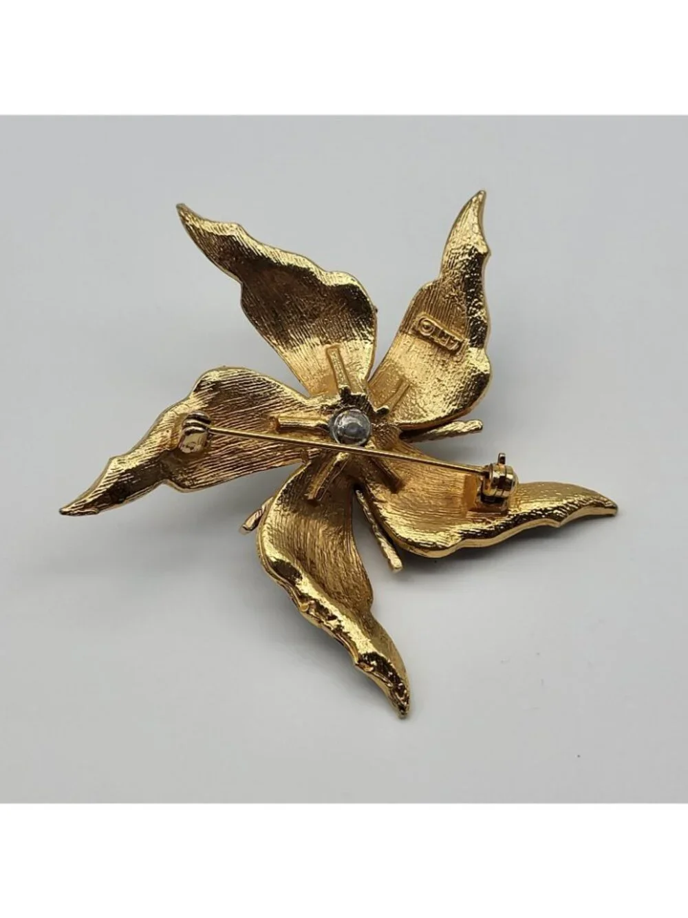 Vintage Art Author Pepper Brooch pin lot 2 Pinwheel & abstract bird blemished
