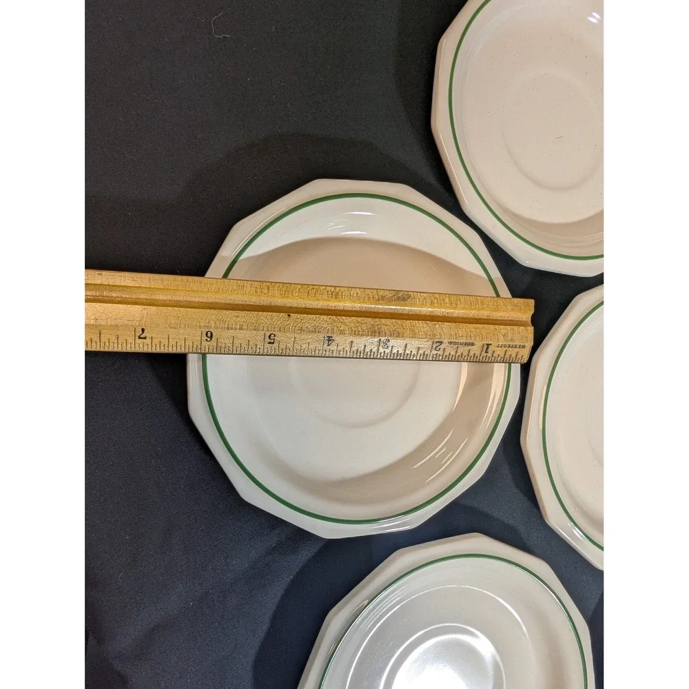 Pfaltzgraff Christmas Heritage Tea Cup and Saucer Set White Green 10 Piece