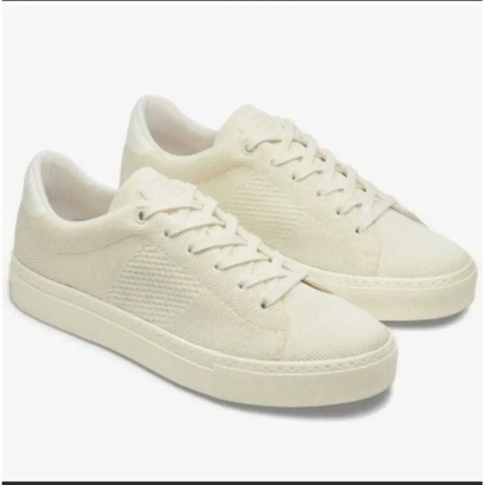 Greats Knit lace up Shoes 9.5 Cream color BoxQ