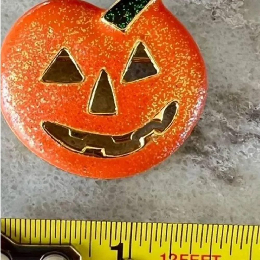 Jack o Lantern Enamel  AAI Accessories Associates inc brooch circa 1980