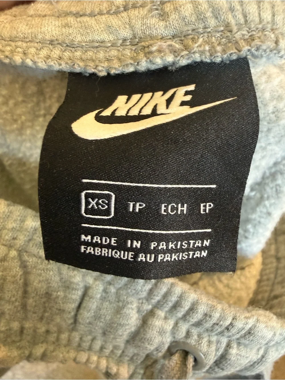 Nike Heather Gray Fleece Joggers with White Logo