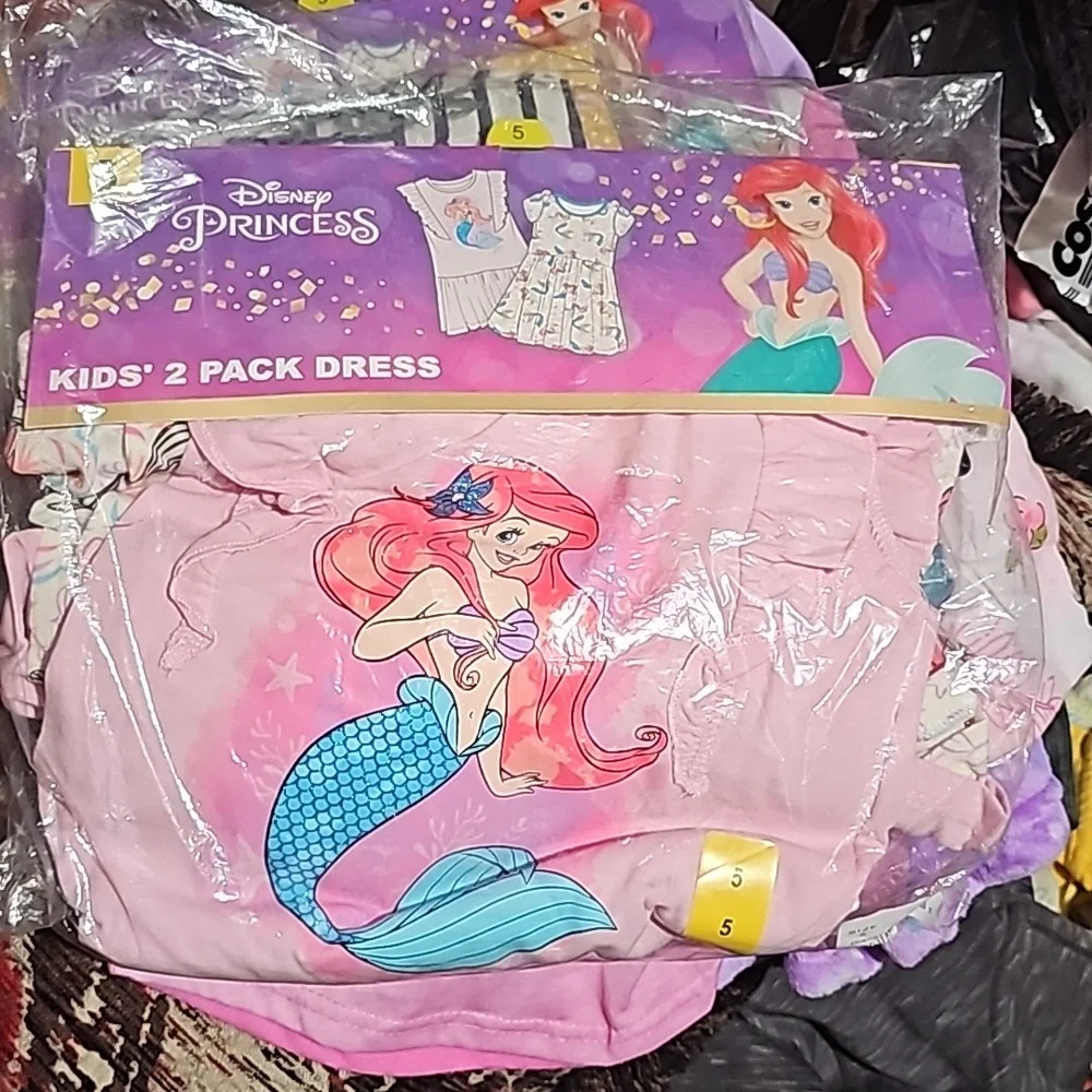 Disney Princess kids' 2 pack dress nwt