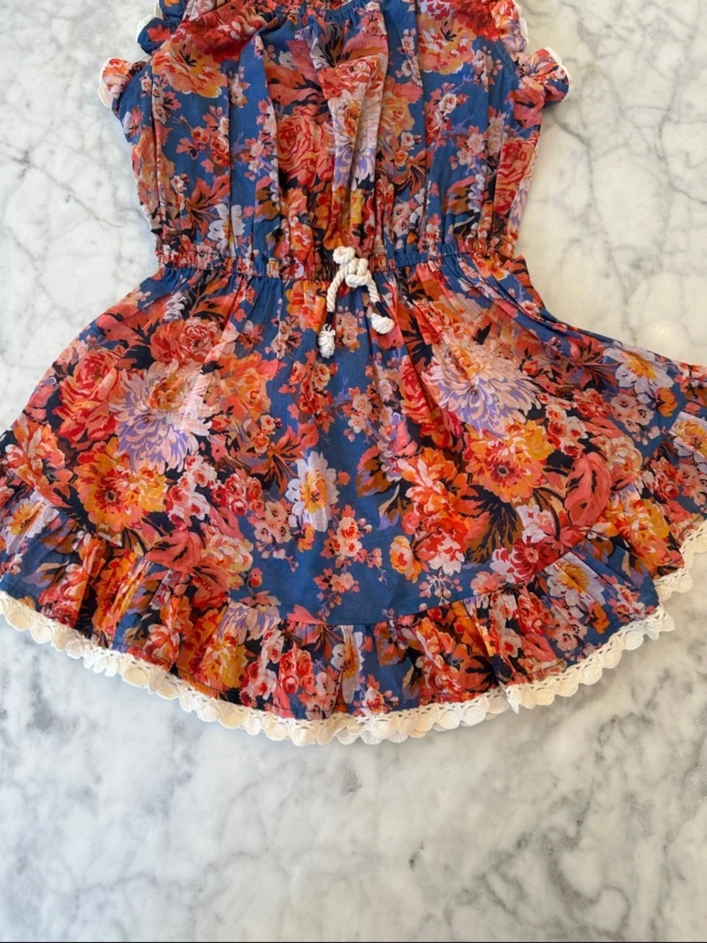 Zimmermann Girls Floral Ruffled Dress 2Y