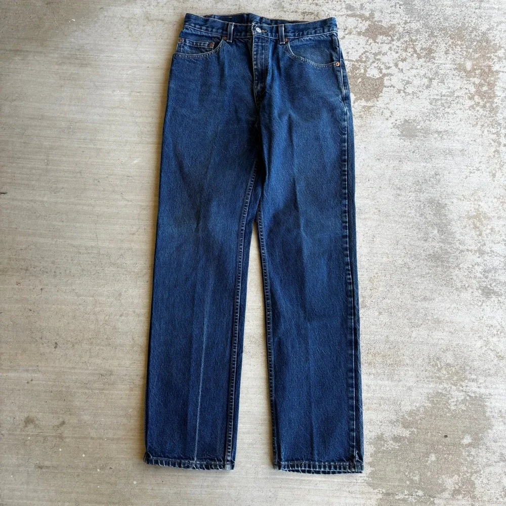 Vintage Levi's 505 Men's Jeans Size 34x34(32x34) Blue Wash USA Made Straight Leg