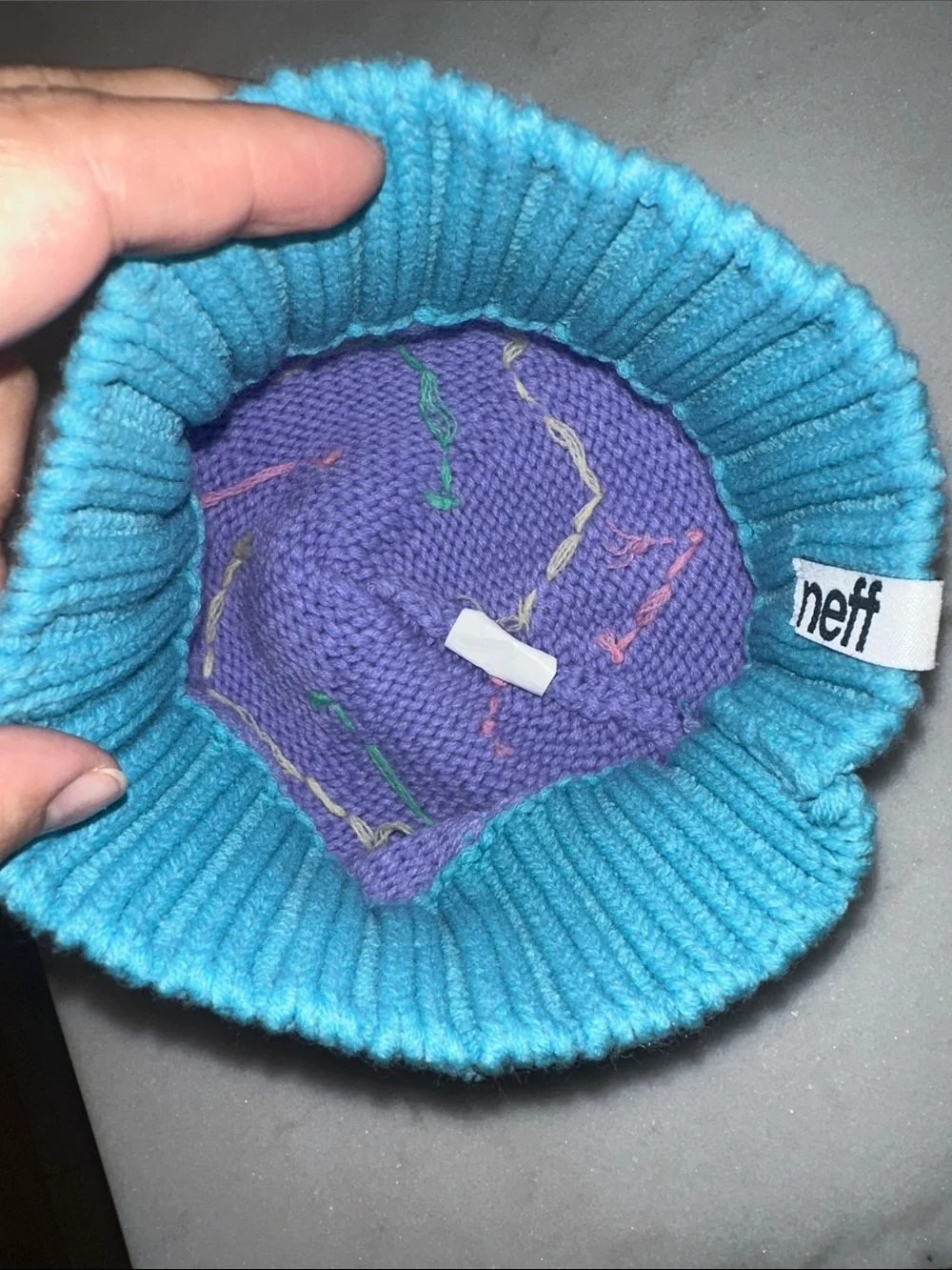 Cupcake Purple, Teal & Pink Pom Knit Beanie