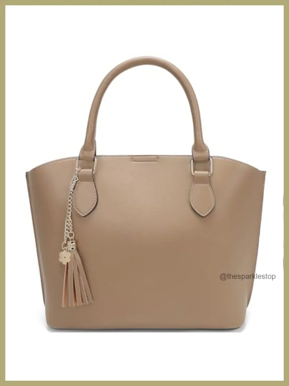 Medium Tote Purse for Women PU Leather Crossbody Shoulder Bag with Tassel