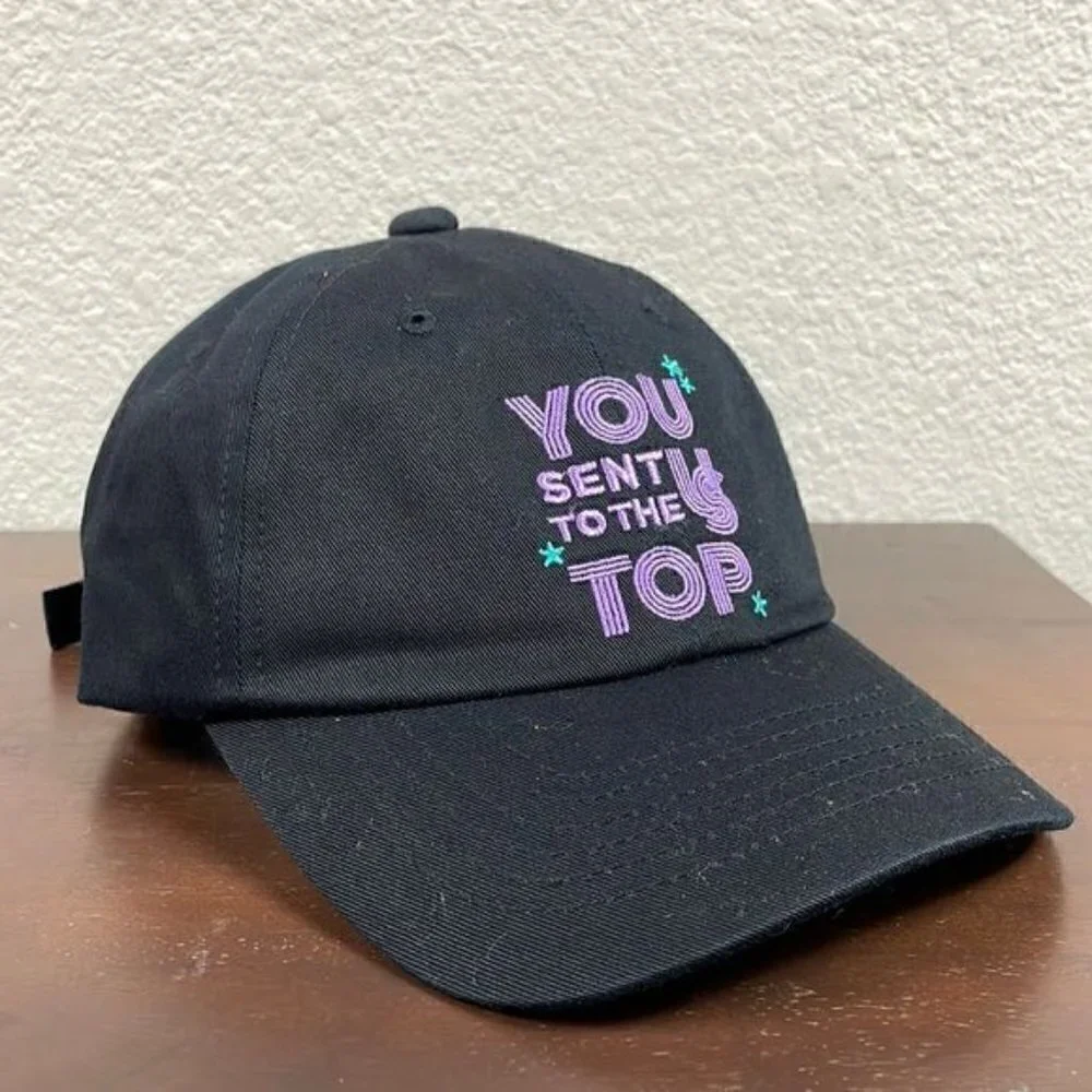 BTS Dynamite Celebration Official Cap Baseball Hat Black You Sent Us To The Top