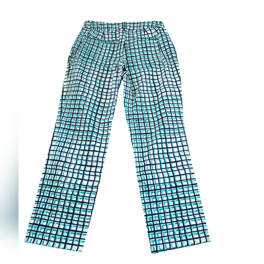 Kate Spade Mindy Breezeblock Plaid Preppy capri Pants Size‎ 4