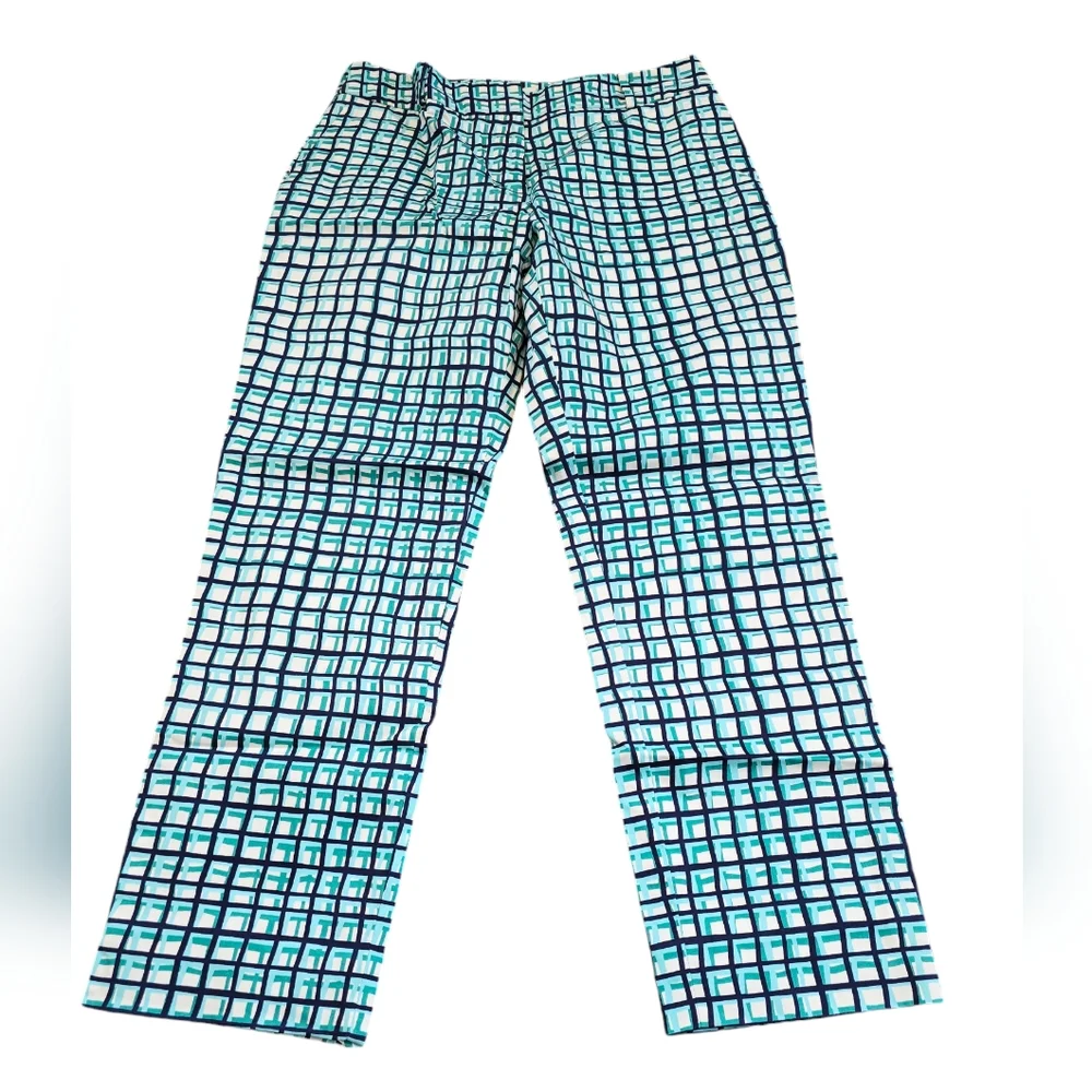 Kate Spade Mindy Breezeblock Plaid Preppy capri Pants Size‎ 4