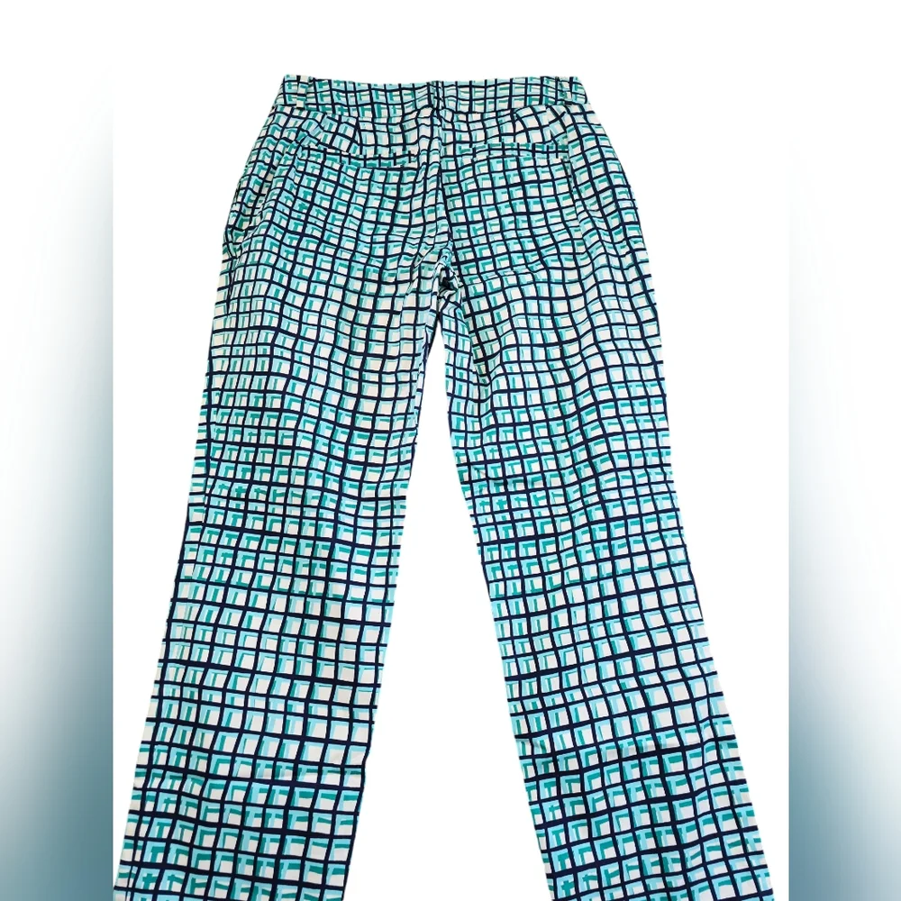 Kate Spade Mindy Breezeblock Plaid Preppy capri Pants Size‎ 4