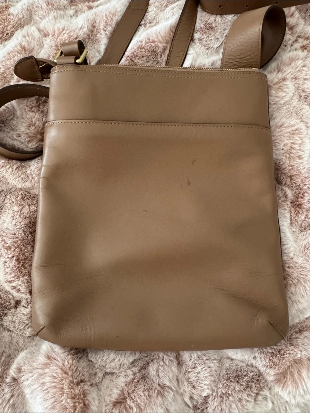 RADLEY LONDON Pockets Icon Zip Leather Crossbody Bag with Gold Hardware