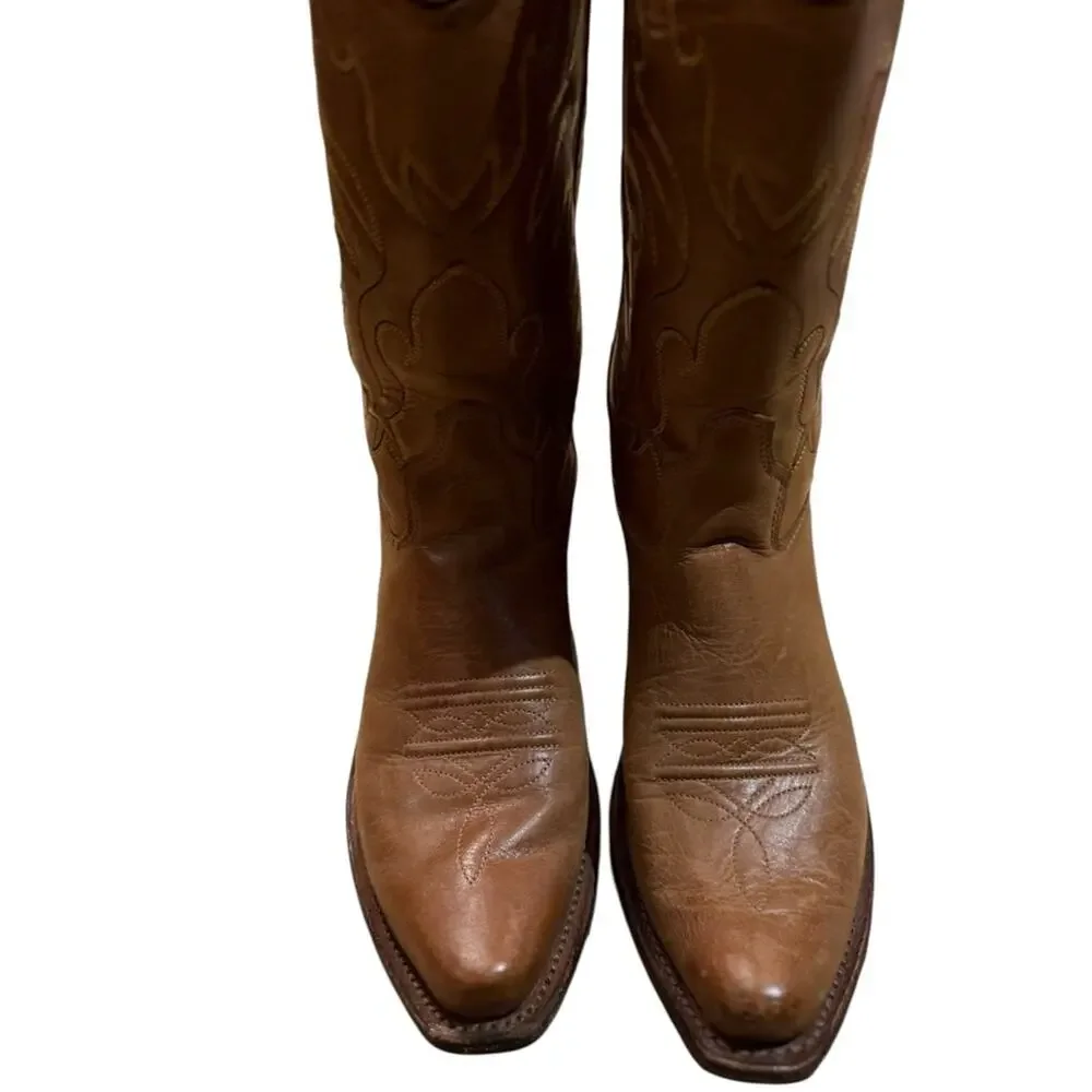 Old West Kids Brown Boots Boys Size 3