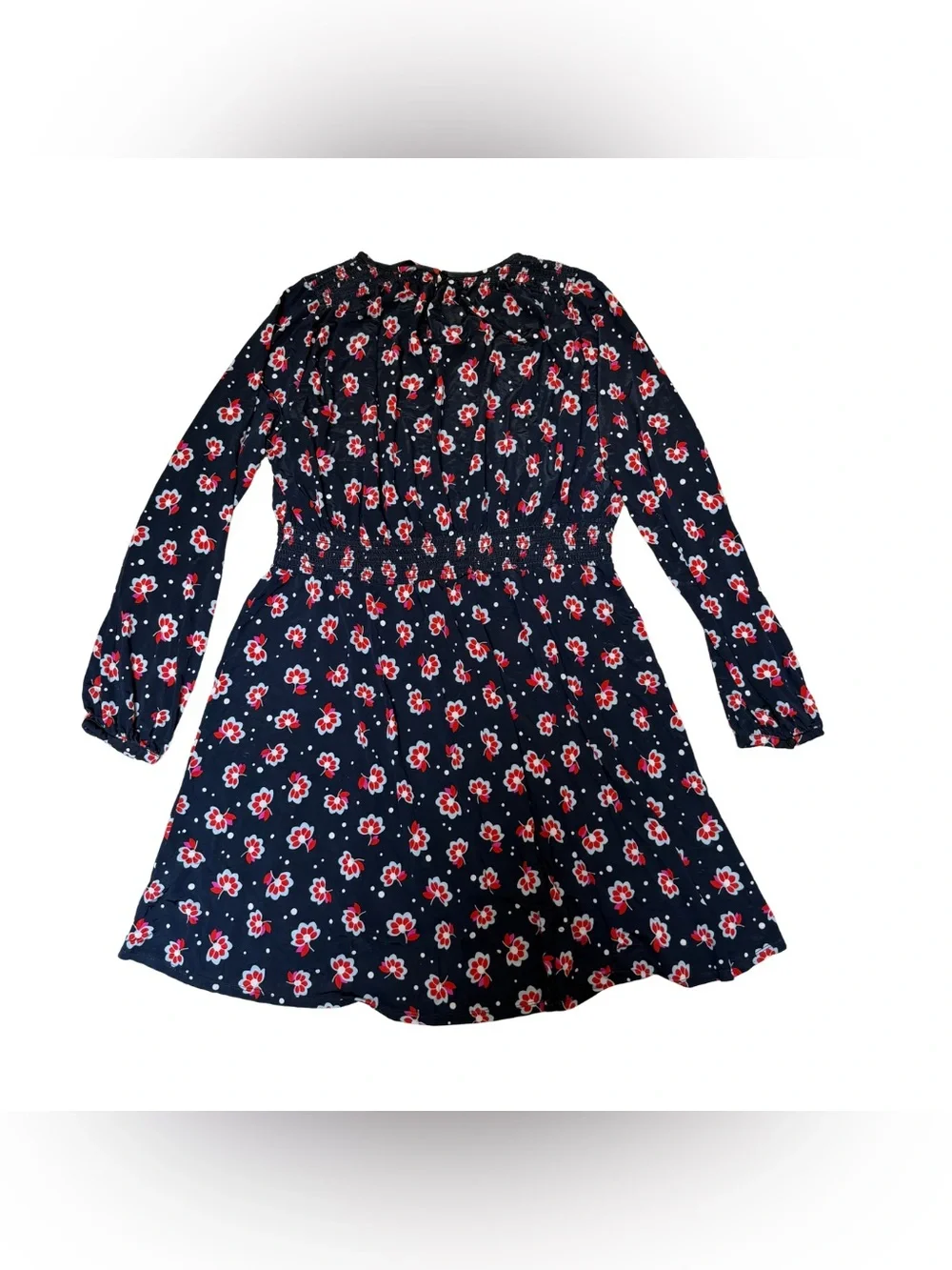 Kate Spade Seaside Blooms Floral Smocked-Waist Dress – XL