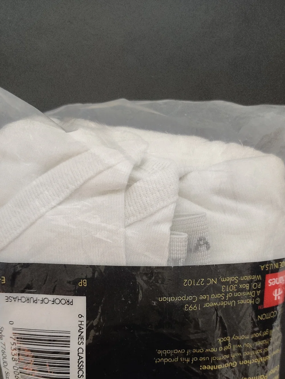 Vintage 1993 Hanes Men's Classics Full Cut White Briefs - 6 Pack - Size 34