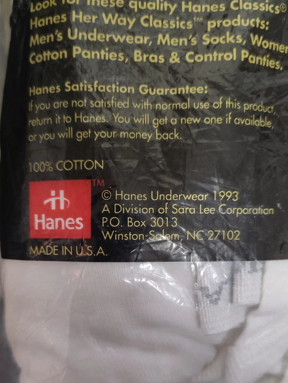 Vintage 1993 Hanes Men's Classics Full Cut White Briefs - 6 Pack - Size 34