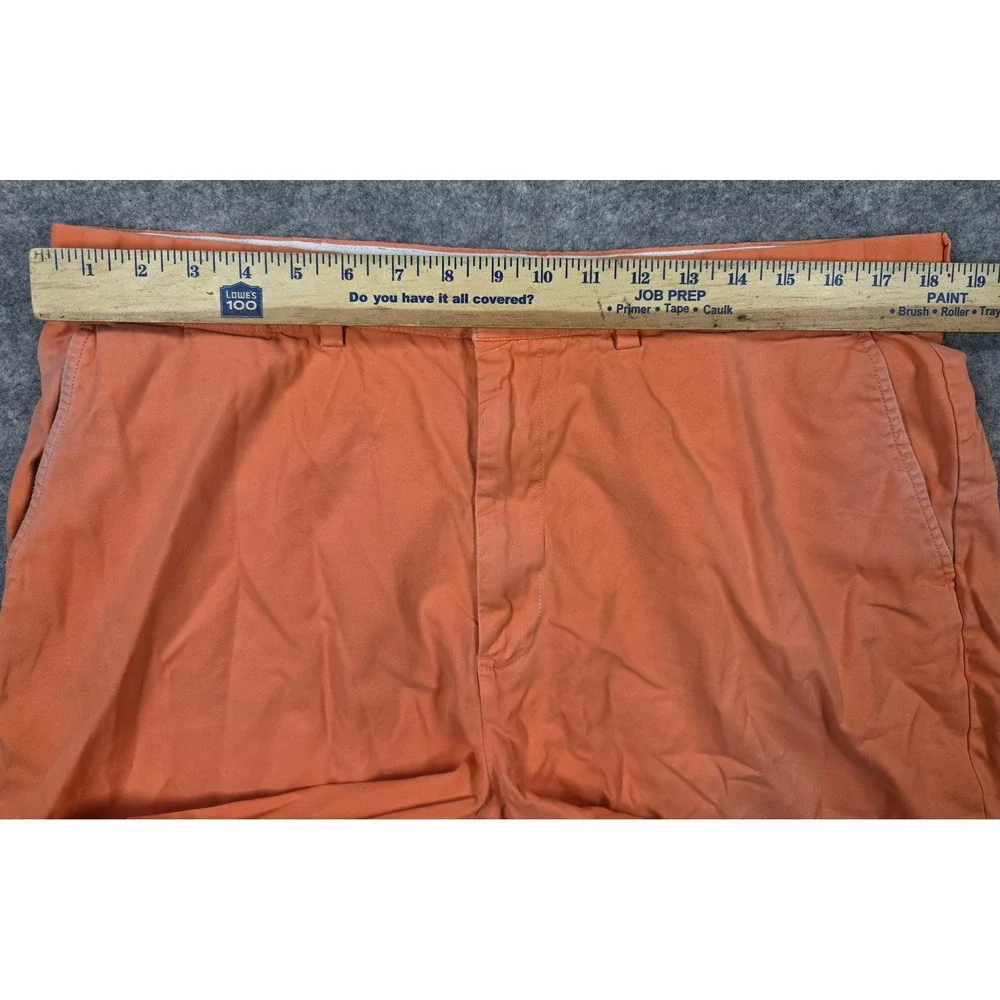 Polo Ralph Lauren Mens Chino Shorts Coral Orange Cotton Twill Size 38 Flat Front