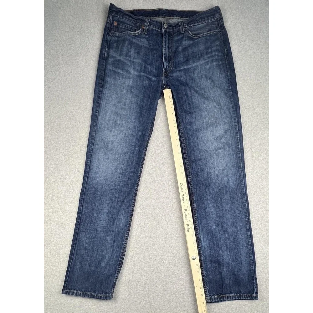 Levi's 514 Mens 36x34 Blue Medium Wash Straight Leg Jeans 100% Cotton Workwear