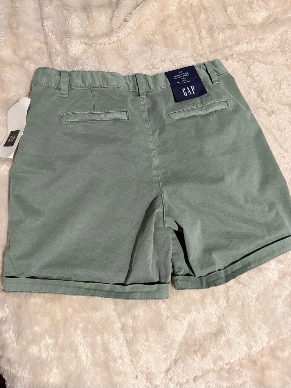 GAP Women's Olive Green Chino Shorts 4