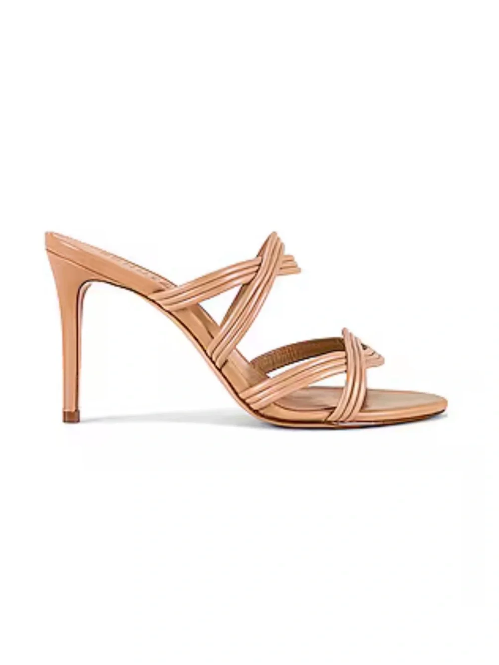 SCHUTZ Nude Strappy Stiletto Slide Sandal new & with box