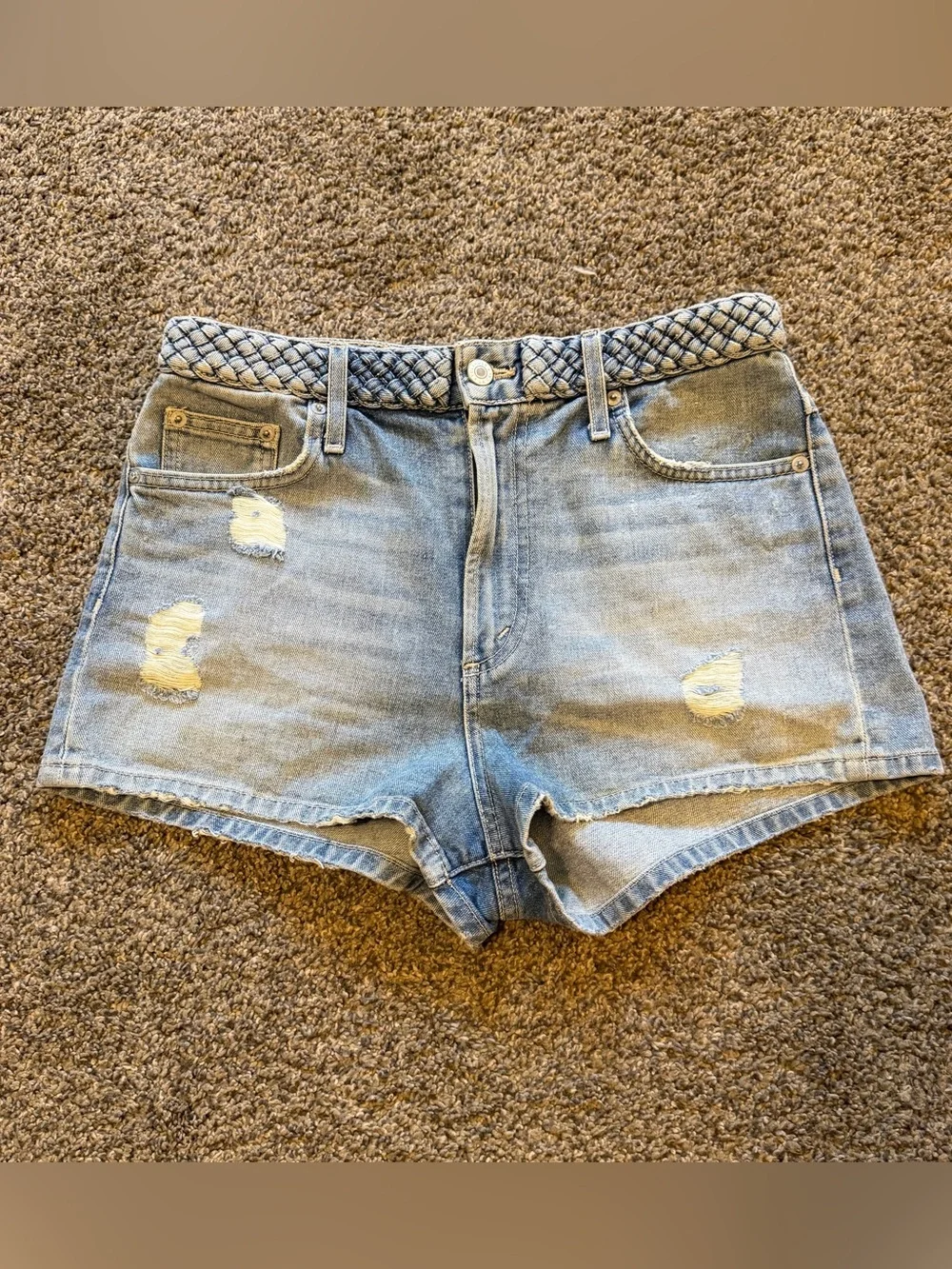 Tularosa Revolve Emma High Rise Denim Shorts