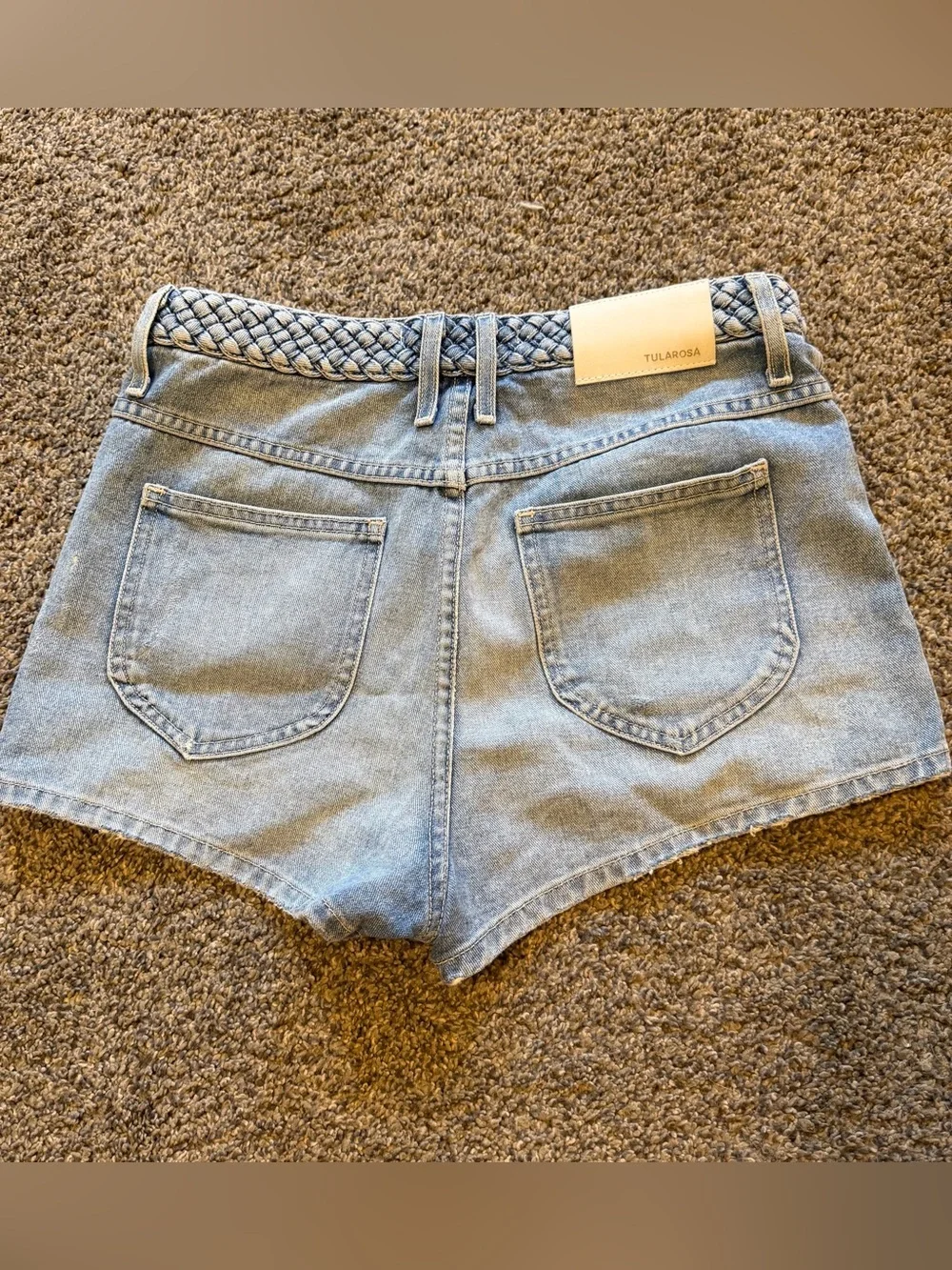 Tularosa Revolve Emma High Rise Denim Shorts
