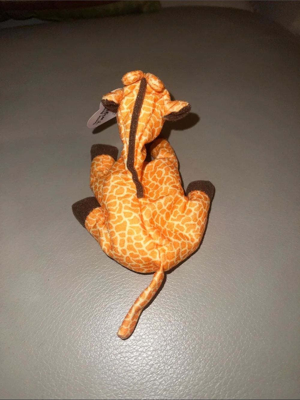Mini Ty Orange Giraffe Beanie Plush with Brown Hooves