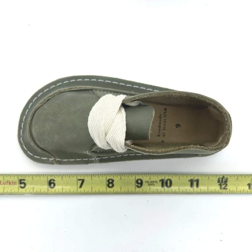 Bear Feet CBT Olive Leather Kid's Chukka Boots Made in USA Size 9 DS