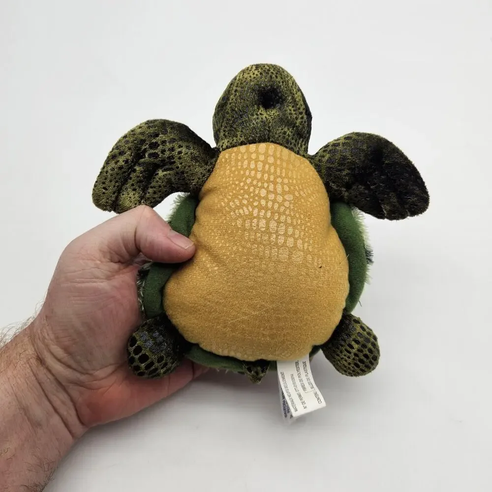 Aurora World Sea Turtle Plush Stuffed‎ Animal Green Beanie Soft Toy Small Kids