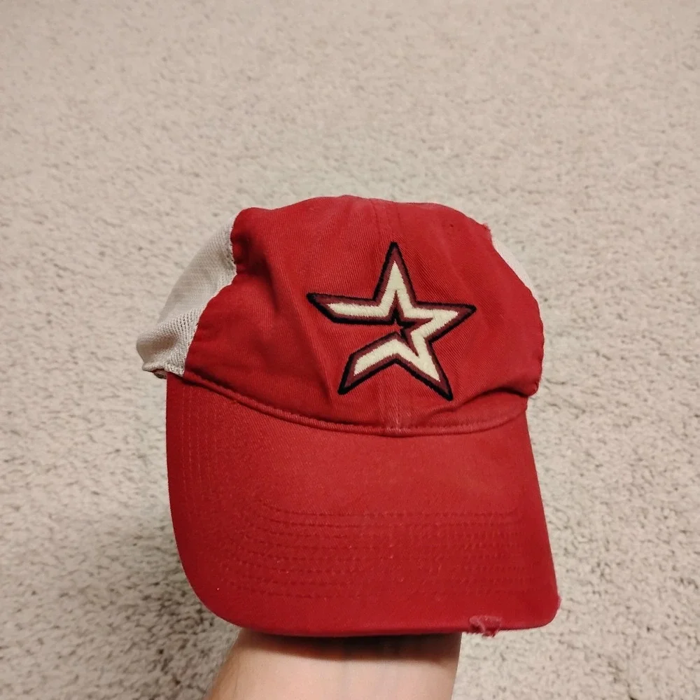Vintage Houston Astros Hat Cap Mens Red Nike Baseball Snapback Mesh Sports 90s