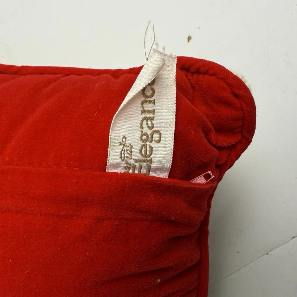 Vintage Imperial Elegance Needlepoint Pillow‎ Christmas Seasons Greetings Wool