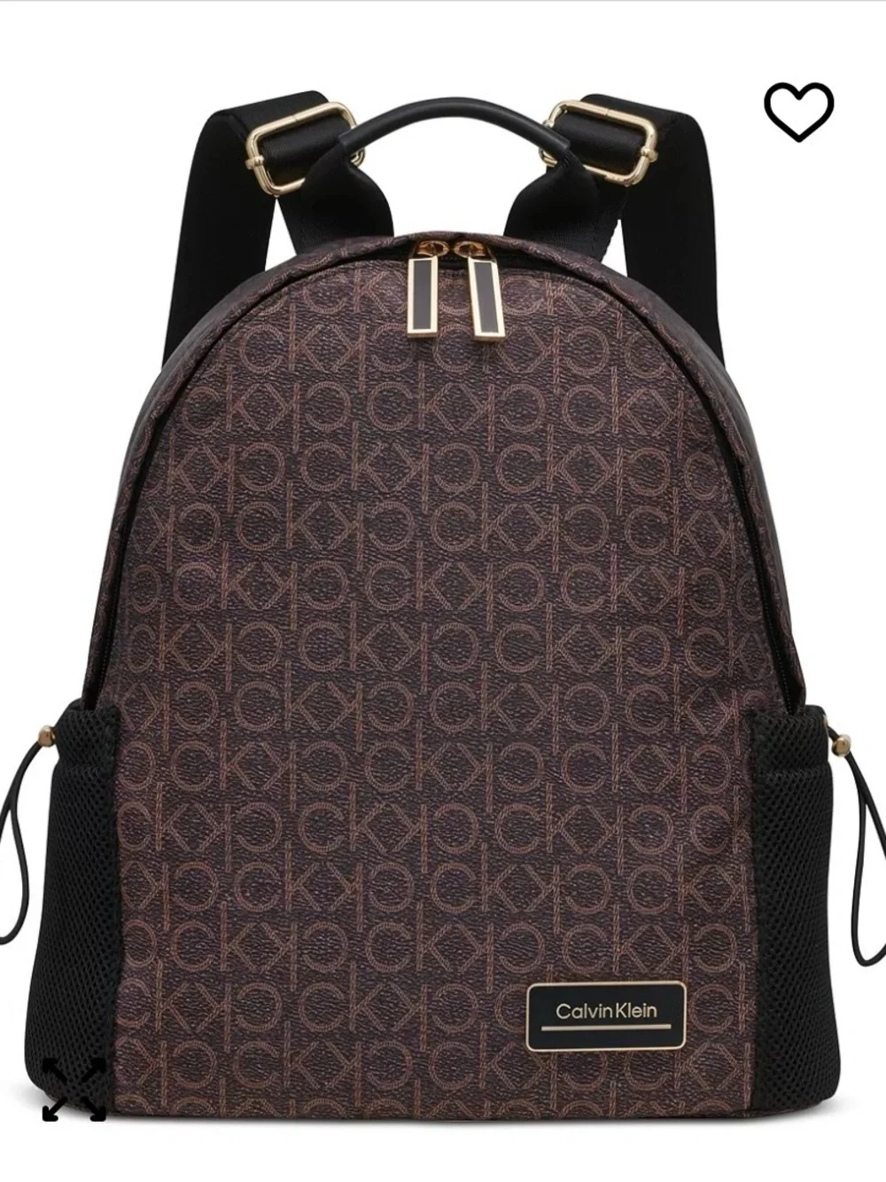 Calvin‎ Klein Jessie Mesh Side Pocket Nylon Backpack