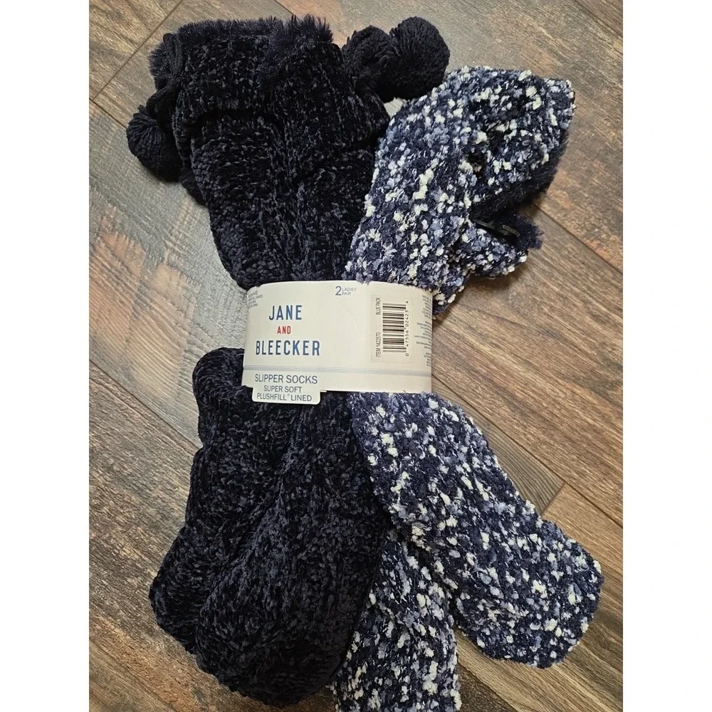NWT Jane and Bleecker-Women's- Slipper Socks - 2 Pair-Shoe‎ Size 4-10