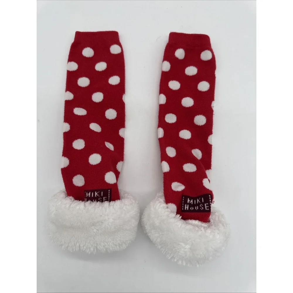 Boutique Miki House Leg Warmers - Knee High for‎ Girls Red Polka Dot