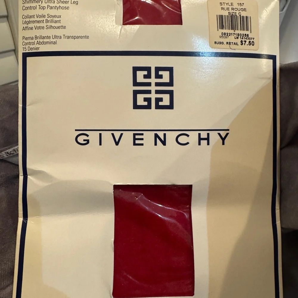 Givenchy Control Top Pantyhose - 157 Rue  rouge size‎ C
