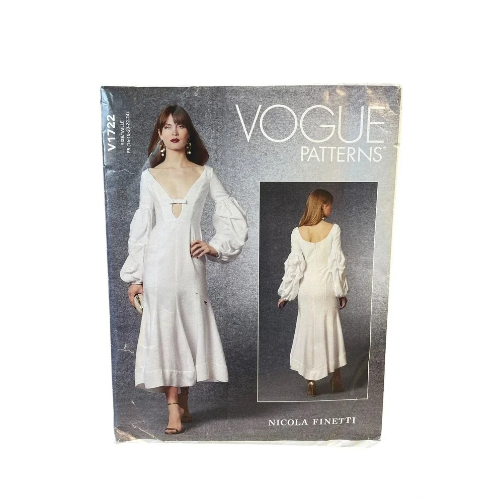 VOGUE PATTERNS V1722 Misses Special Occasion Dress Sizes 16-24 Nicola Finetti‎