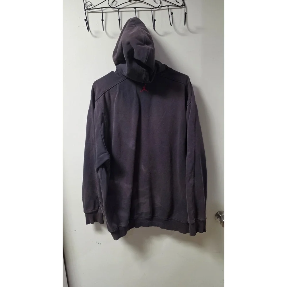 Air Jordan Unisex Pullover Hoodie shirt Size L Black Red(not perfect see pics)
