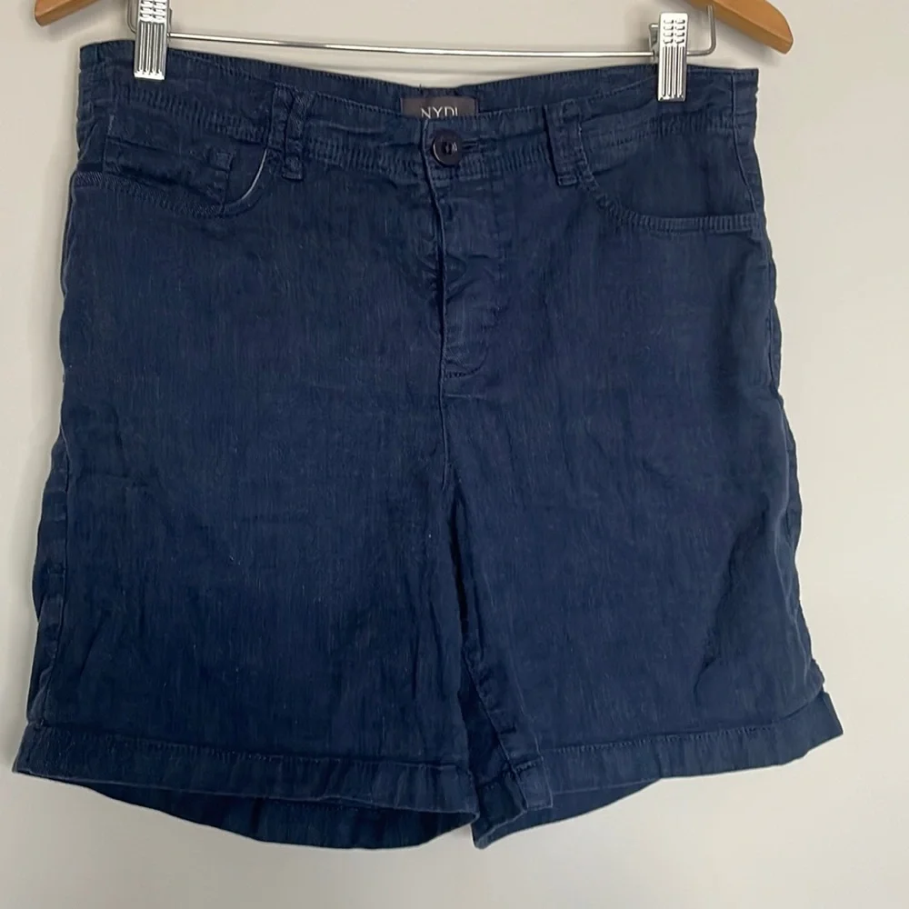 NYDJ Dark Wash Chambray Shorts Sz 6 EUC